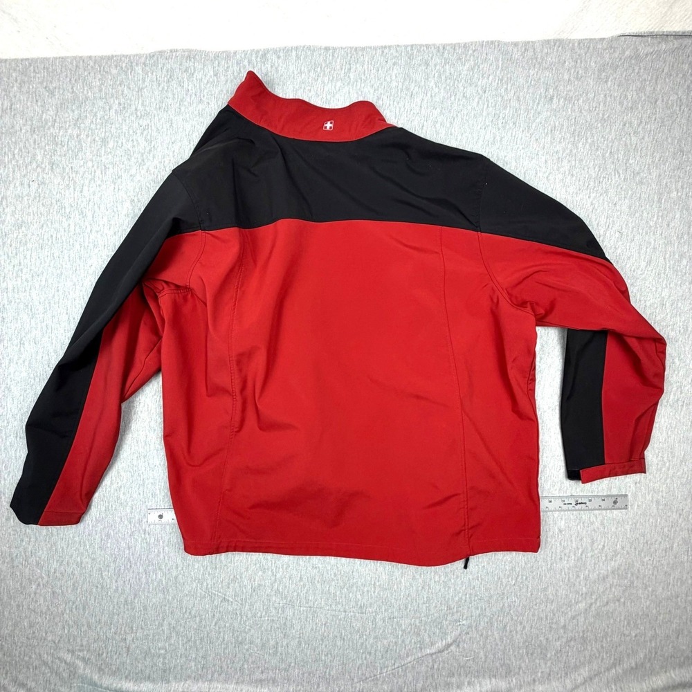 SwissTech Mens Red Black Softshell Fleece Lined Jacket 3XL SM46601YB - Picture 2 of 8